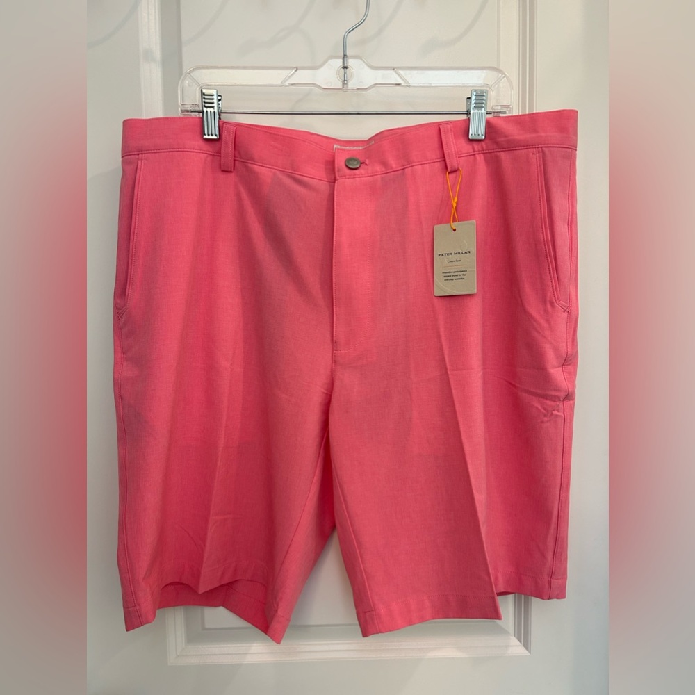 NEW Peter Millar Crown Sport Shackleford Performance Hybrid Shorts Pink - Picture 1 of 13